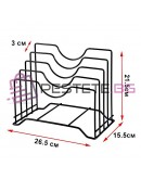 Кухненски поставка за капаци и дъски с 4 отделения